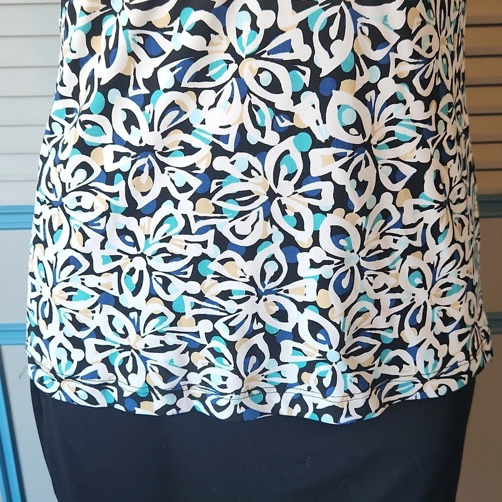 Dress Barn Blue & White Floral Shirt - Picture 5 of 12